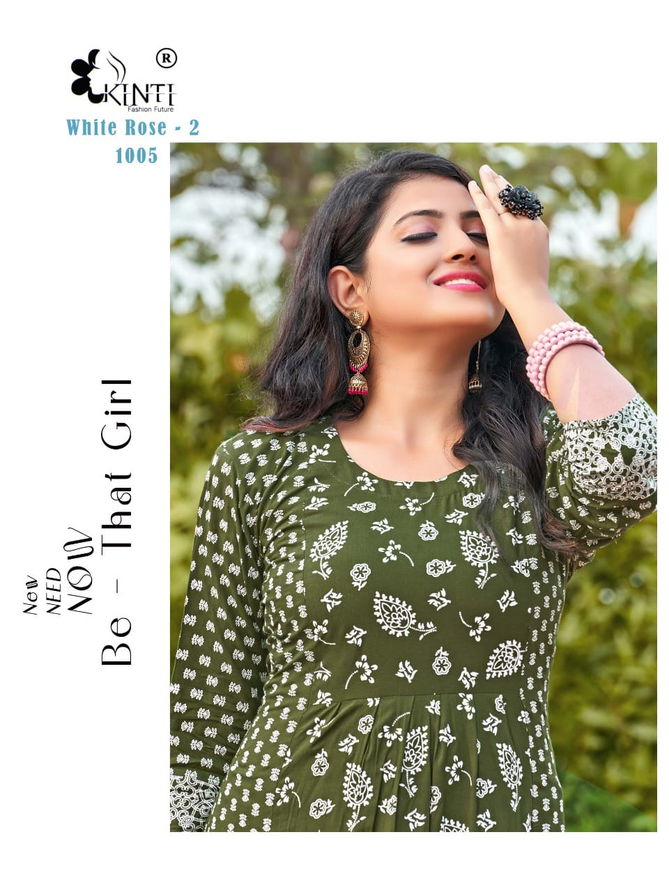 Kinti White Rose 1 Exclusive Wear Wholesale Kurti Collection